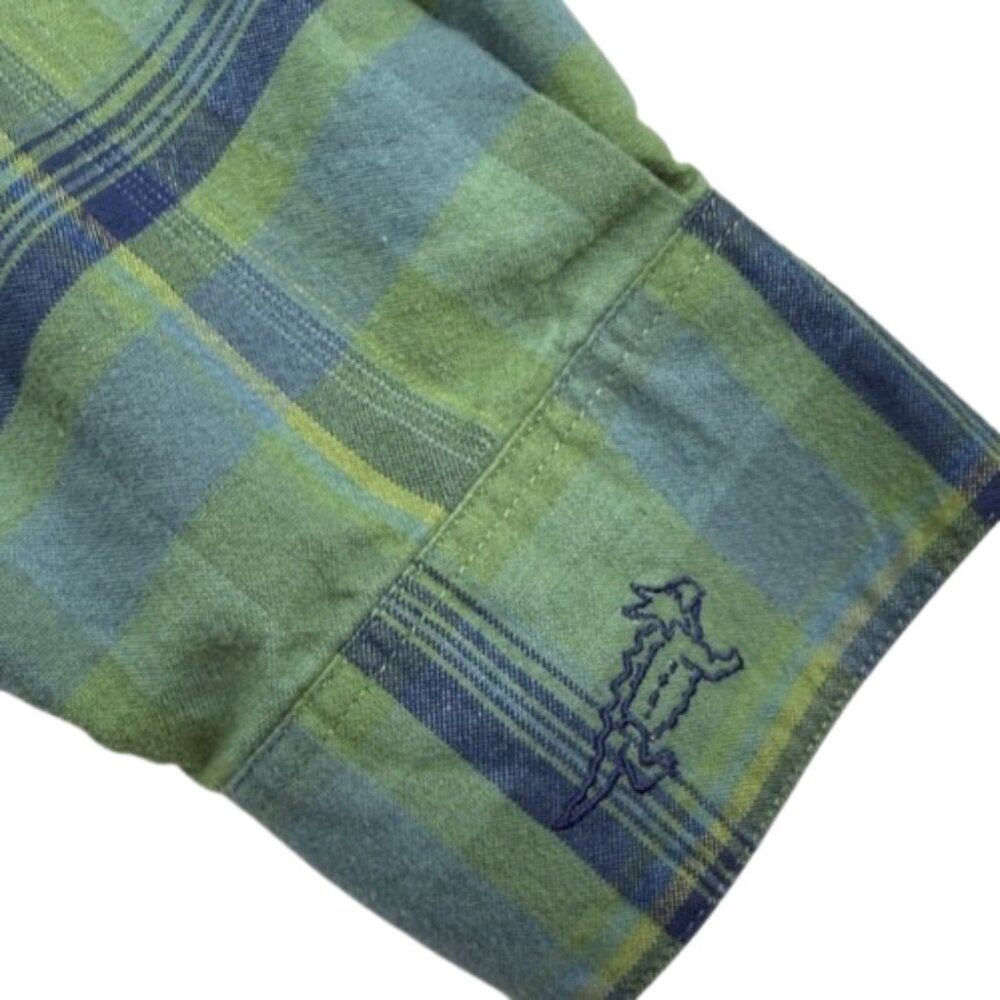 Horny Toad Green & Blue Plaid Button Down Shirt – Size L - Picture 4 of 8